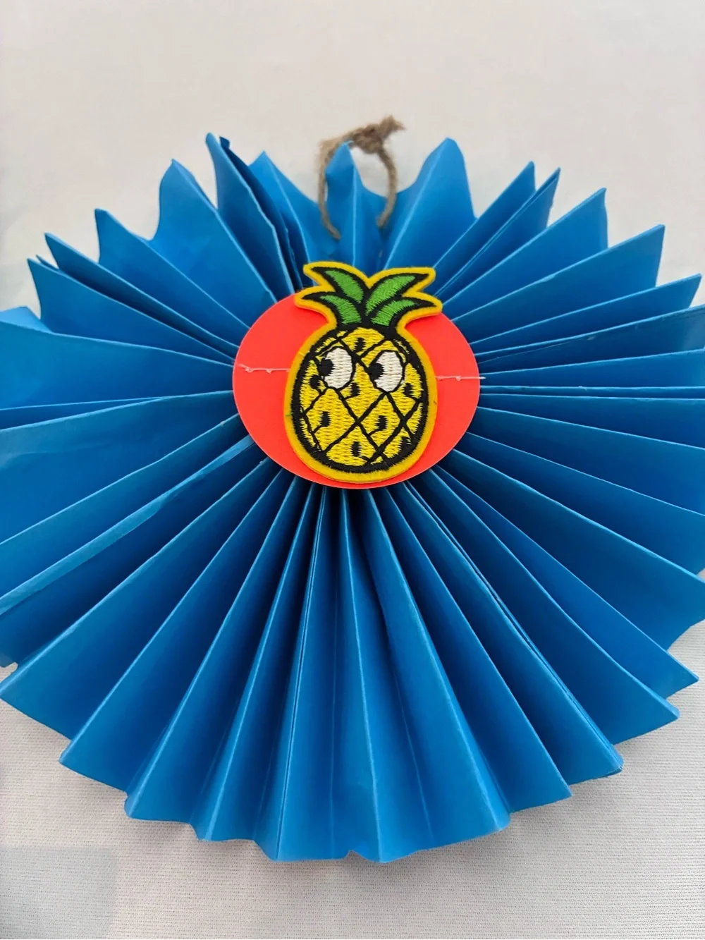 Handmade Paper Fan Hanging Decor Set of 3 – Cute Panda & Pineapple Party Ornamen